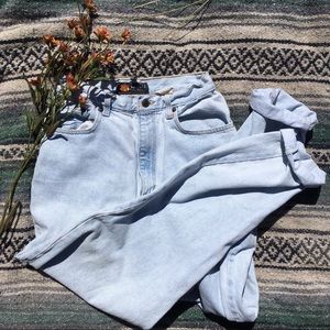 high waisted acid wash jeans